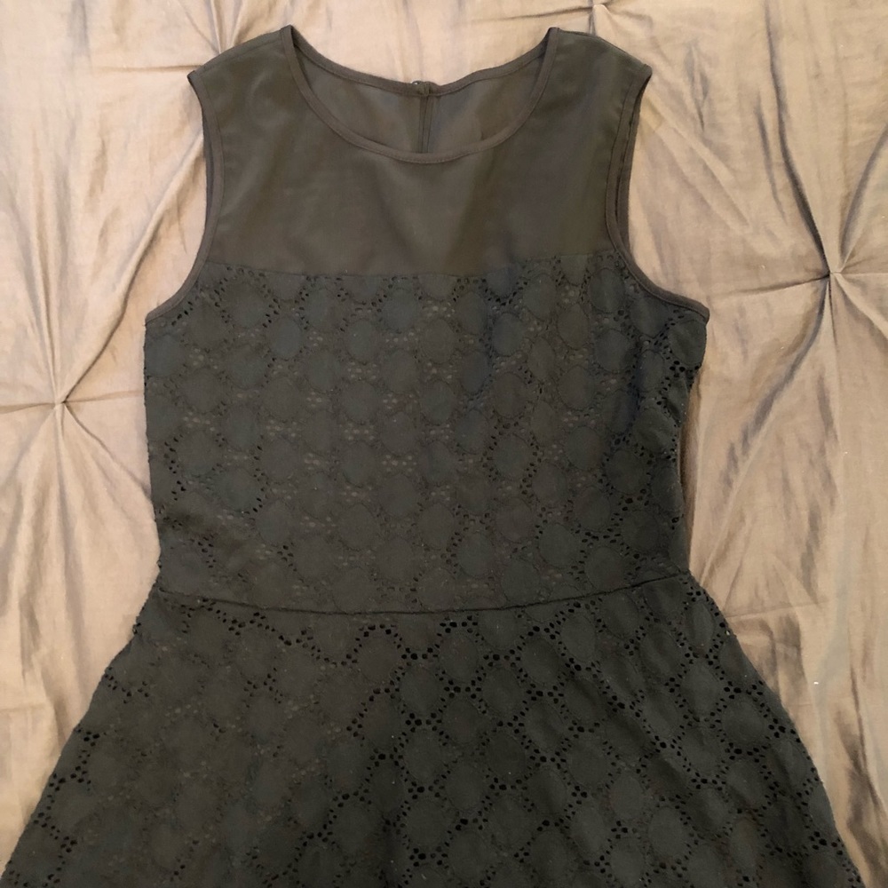 Black eyelet dress